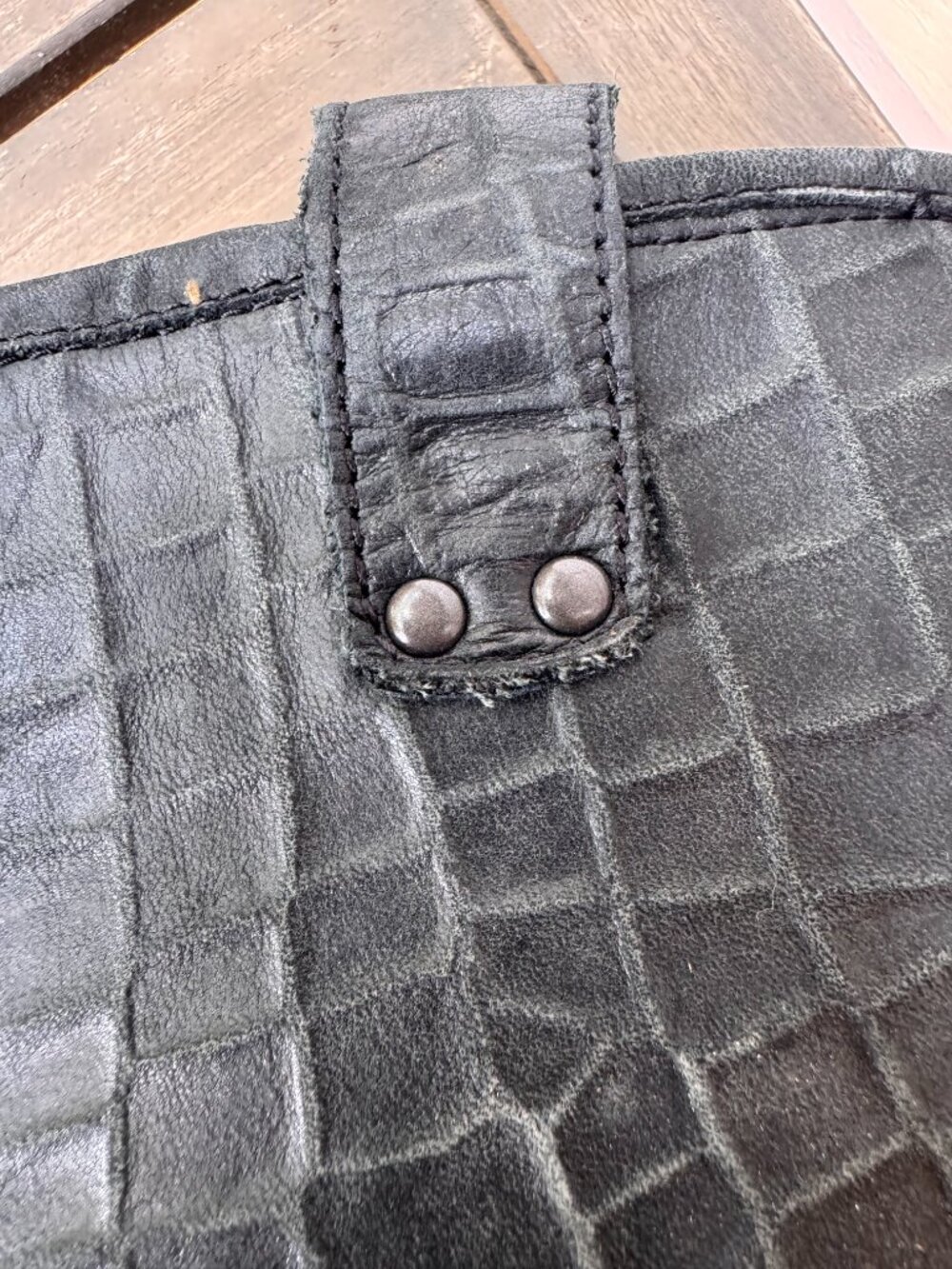 Børn Tall Black Croc Embossed Leather Harness Boots | Women's Size 9.5 (EU 41) - Picture 4 of 8